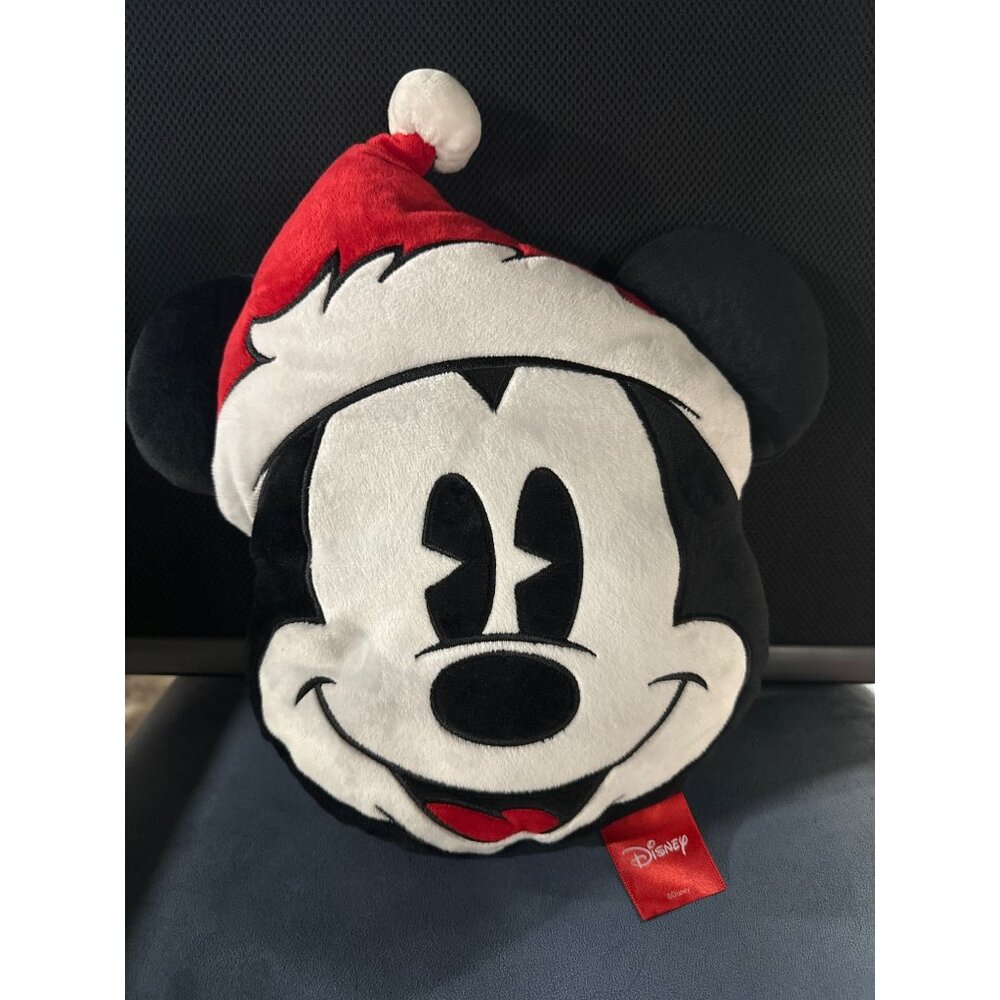 Mickey Mouse Santa Hat Plush Pillow Disney